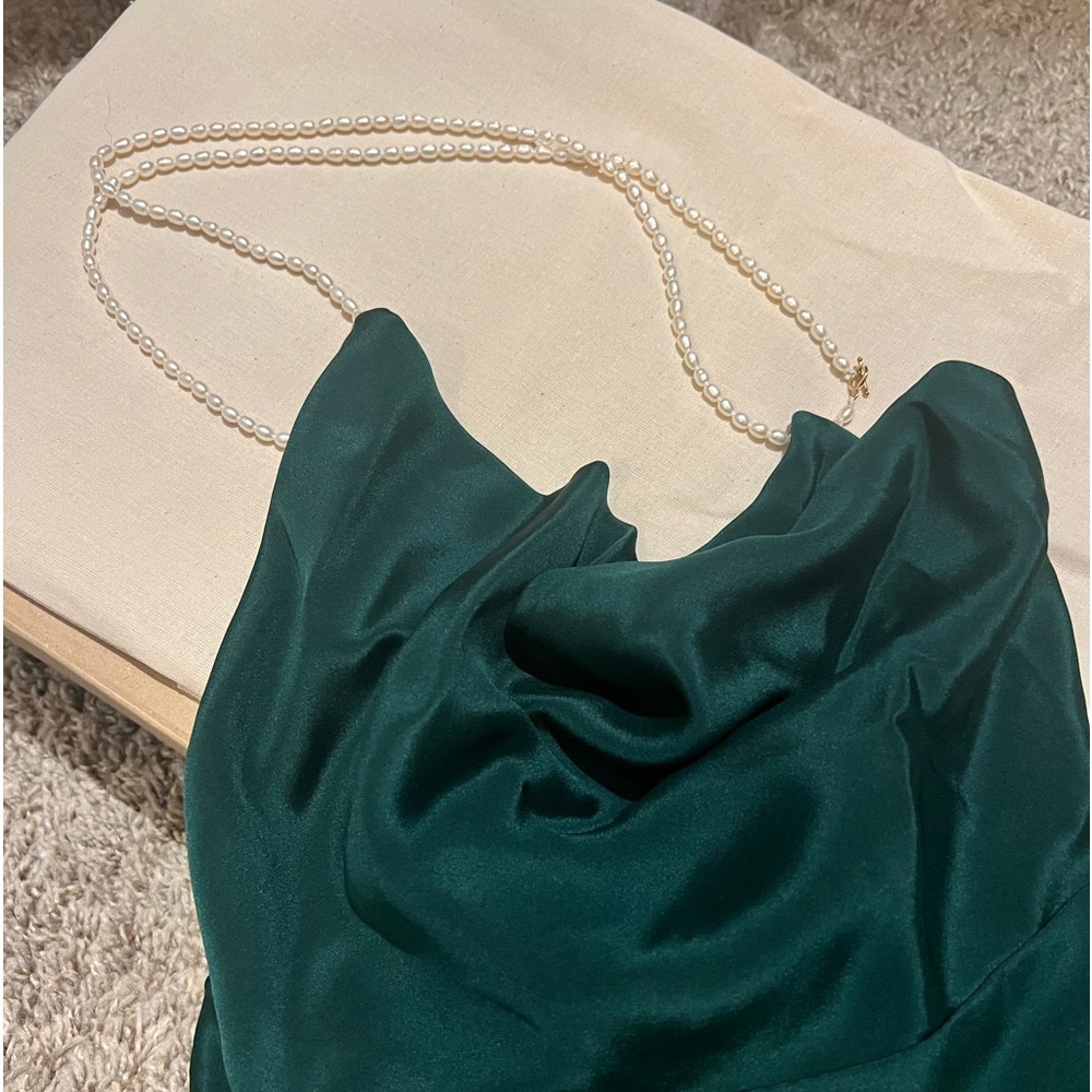 Gaala Paris Backless Valentina Dress in Deep Green